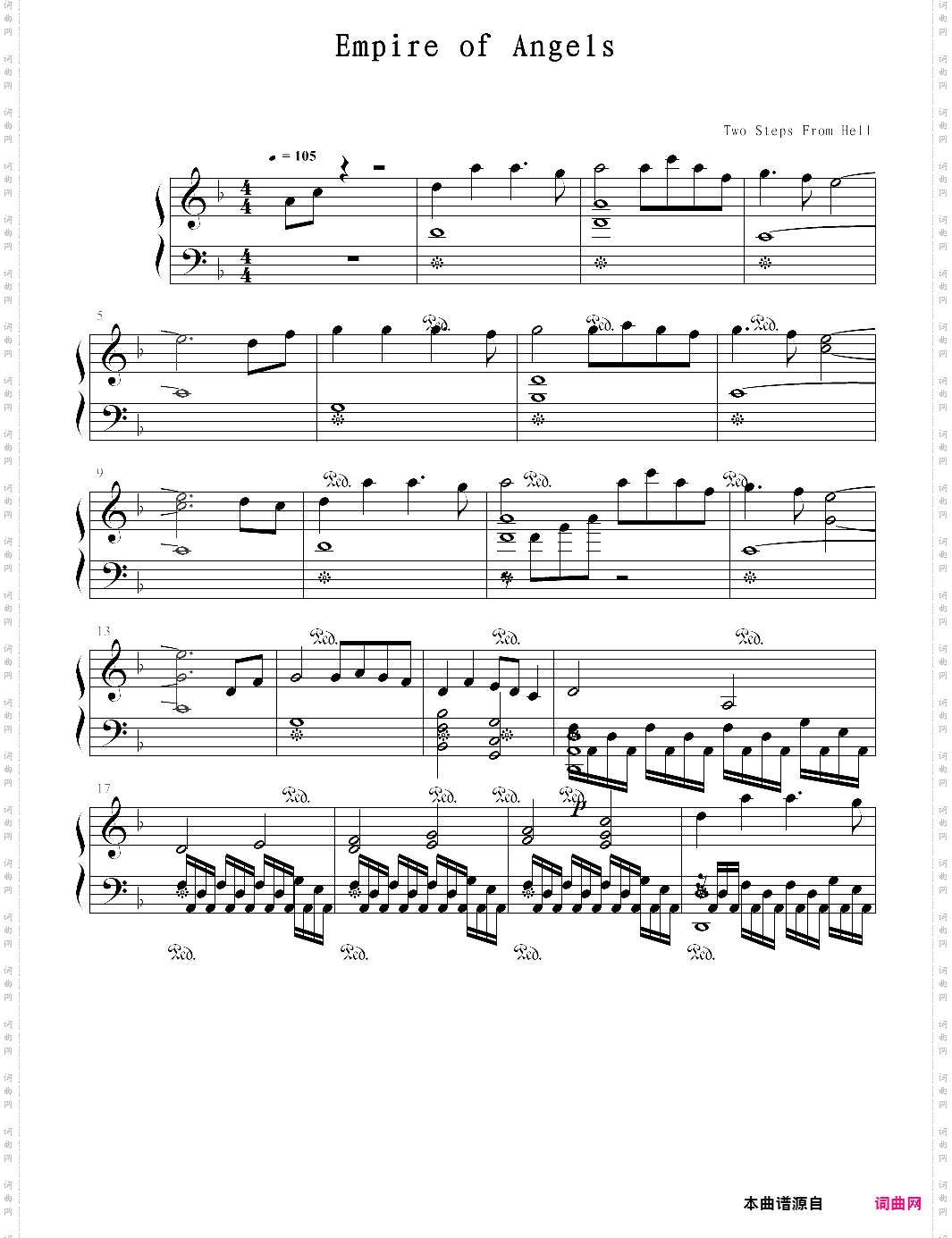 独奏版 empire of angels - two steps from hell