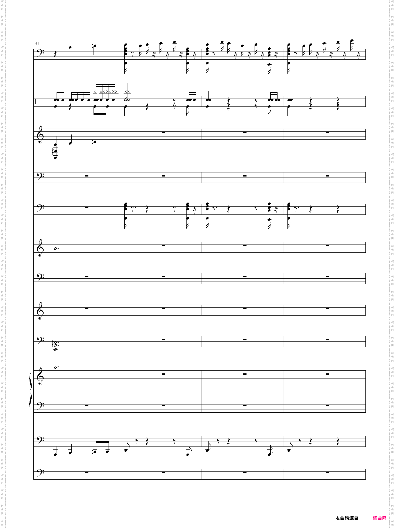 加勒比海盗主题曲pirates of the caribbean 总谱 he is a pirate