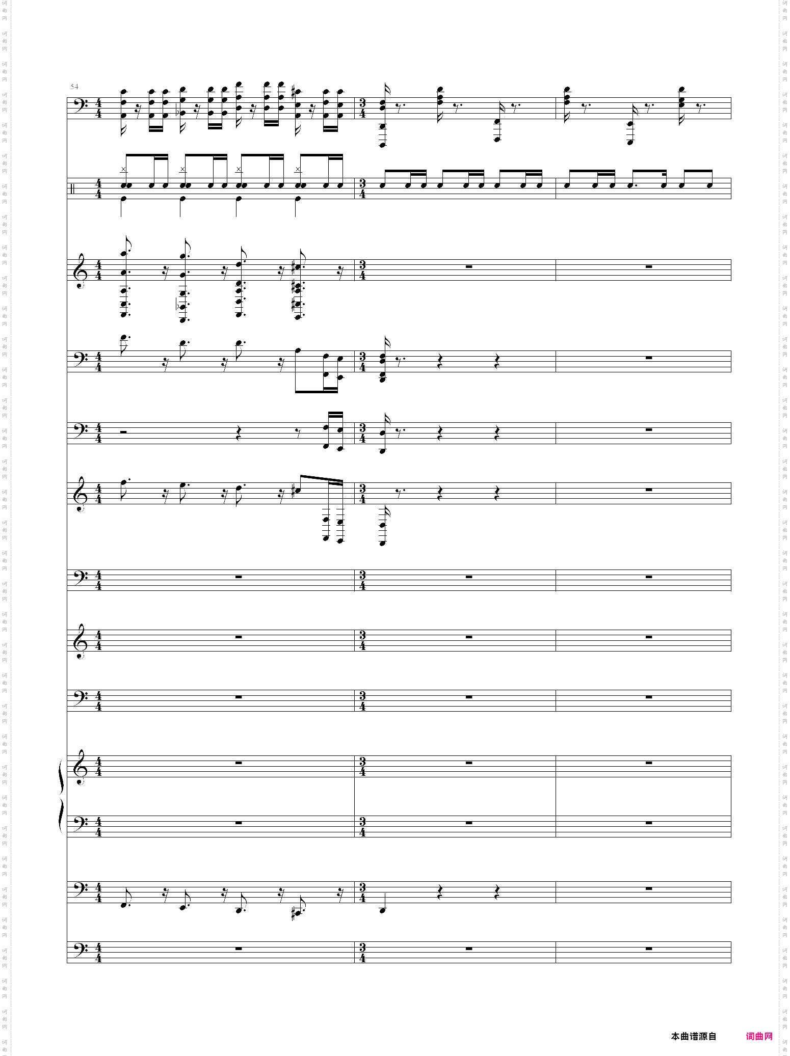 加勒比海盗主题曲pirates of the caribbean 总谱 he is a pirate