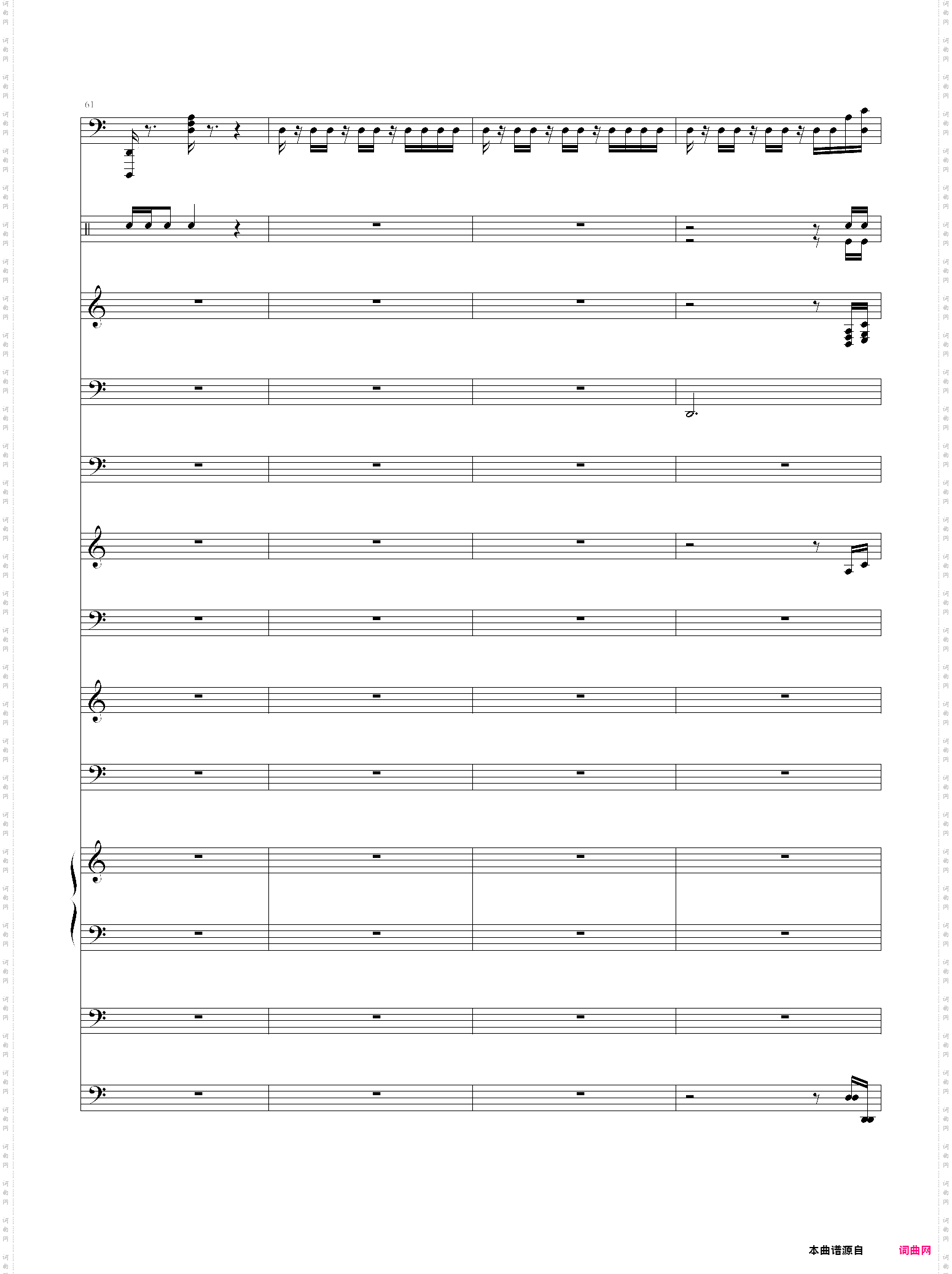加勒比海盗主题曲pirates of the caribbean 总谱 he is a pirate