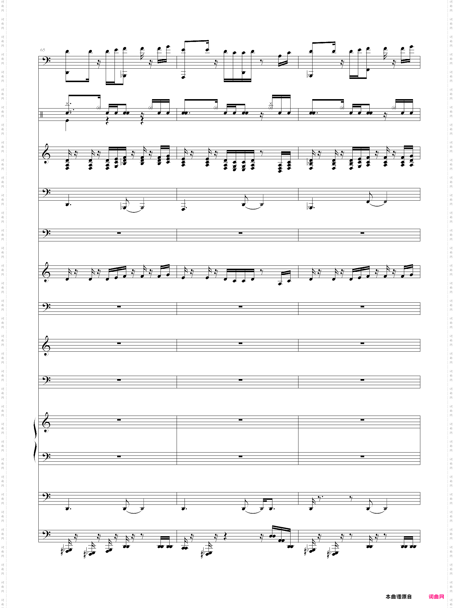 加勒比海盗主题曲pirates of the caribbean 总谱 he is a pirate
