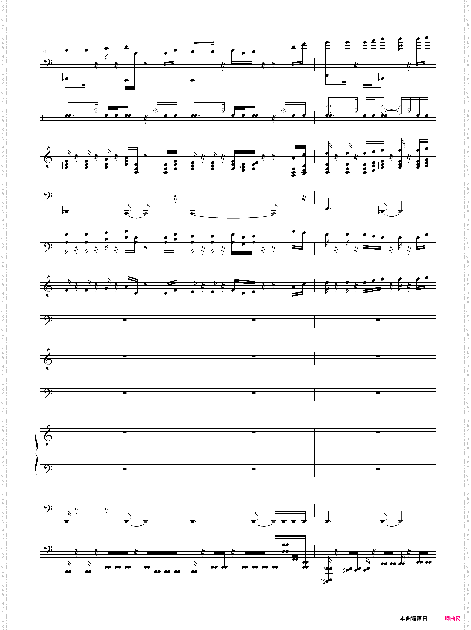 加勒比海盗主题曲pirates of the caribbean 总谱 he is a pirate