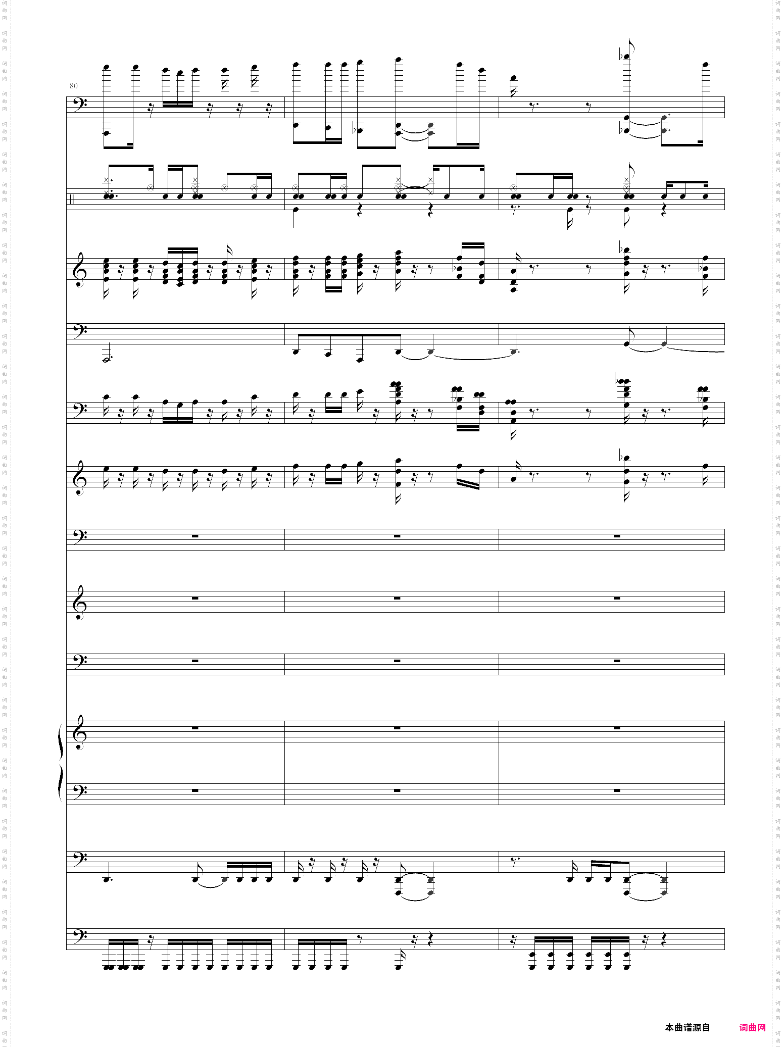 加勒比海盗主题曲pirates of the caribbean 总谱 he is a pirate