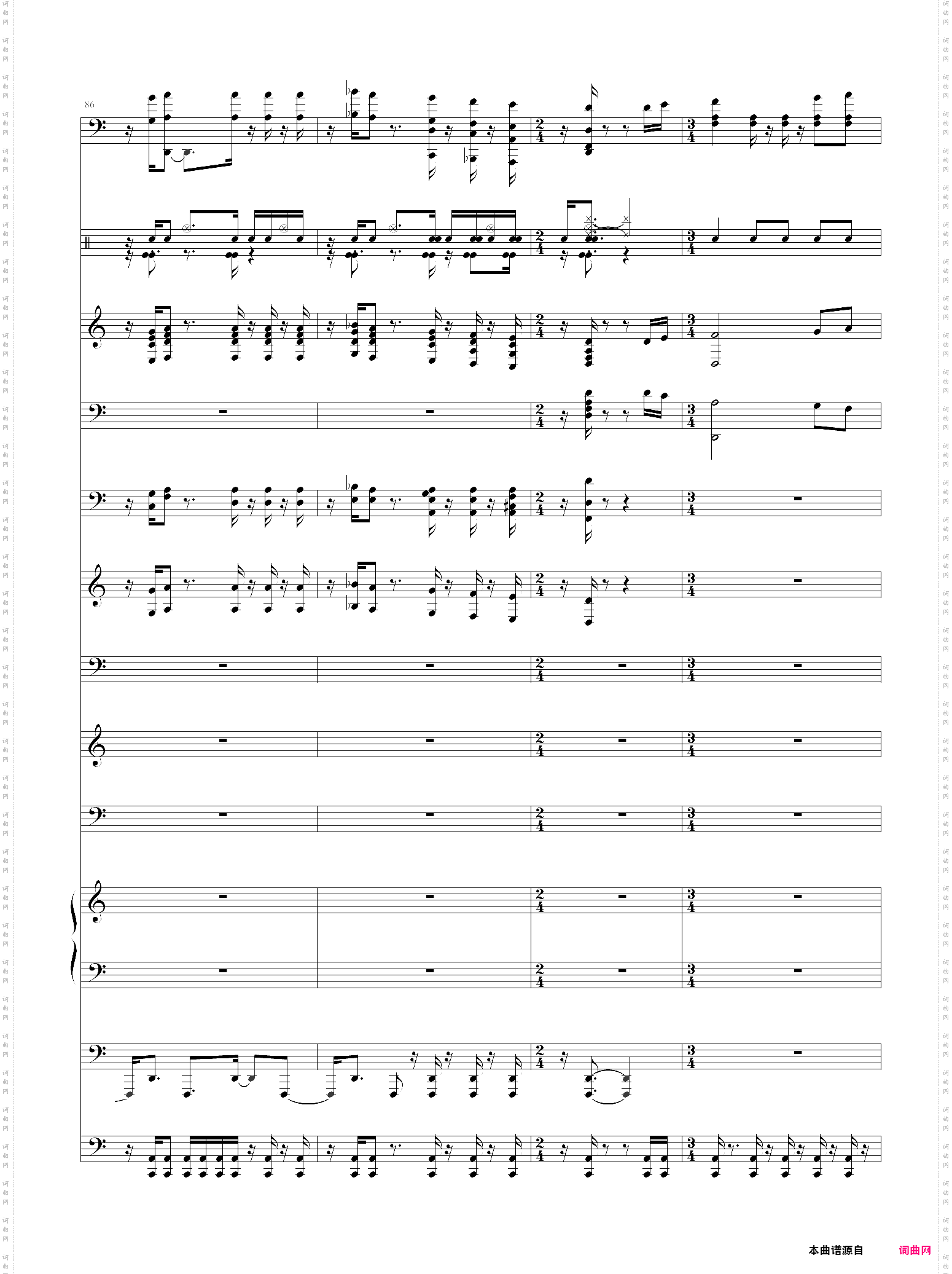 加勒比海盗主题曲pirates of the caribbean 总谱 he is a pirate