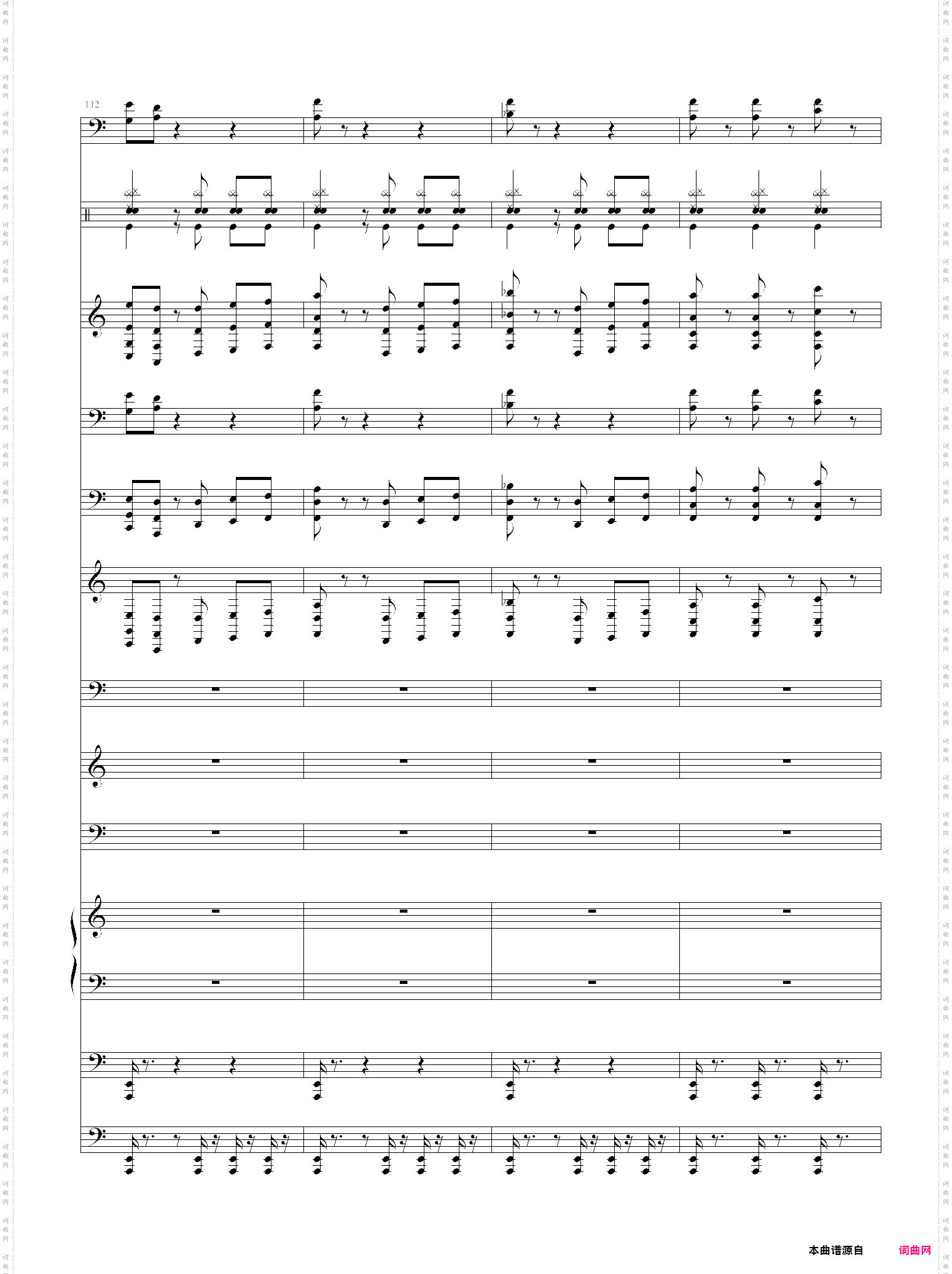 加勒比海盗主题曲pirates of the caribbean 总谱 he is a pirate