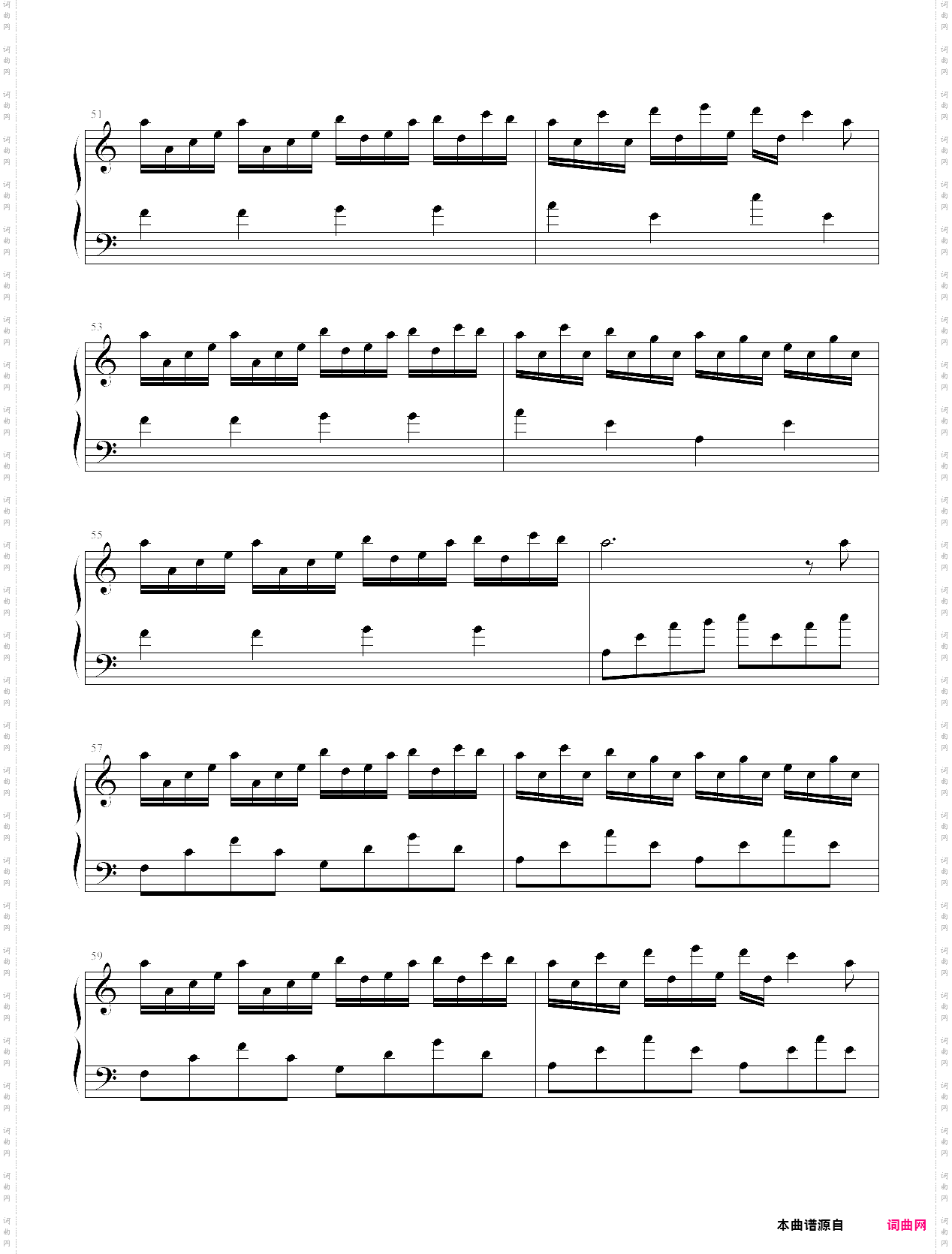 flower dance c调简化版