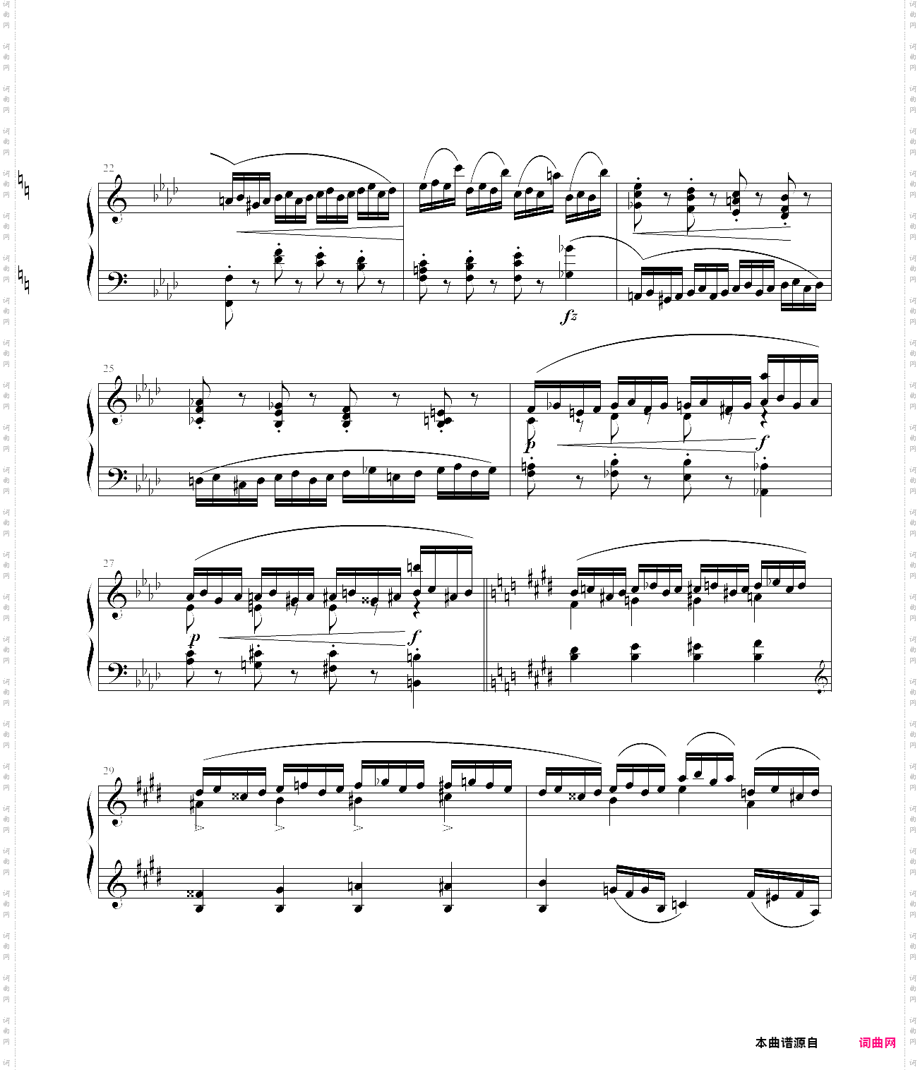 肖邦练习曲op·10 no·4