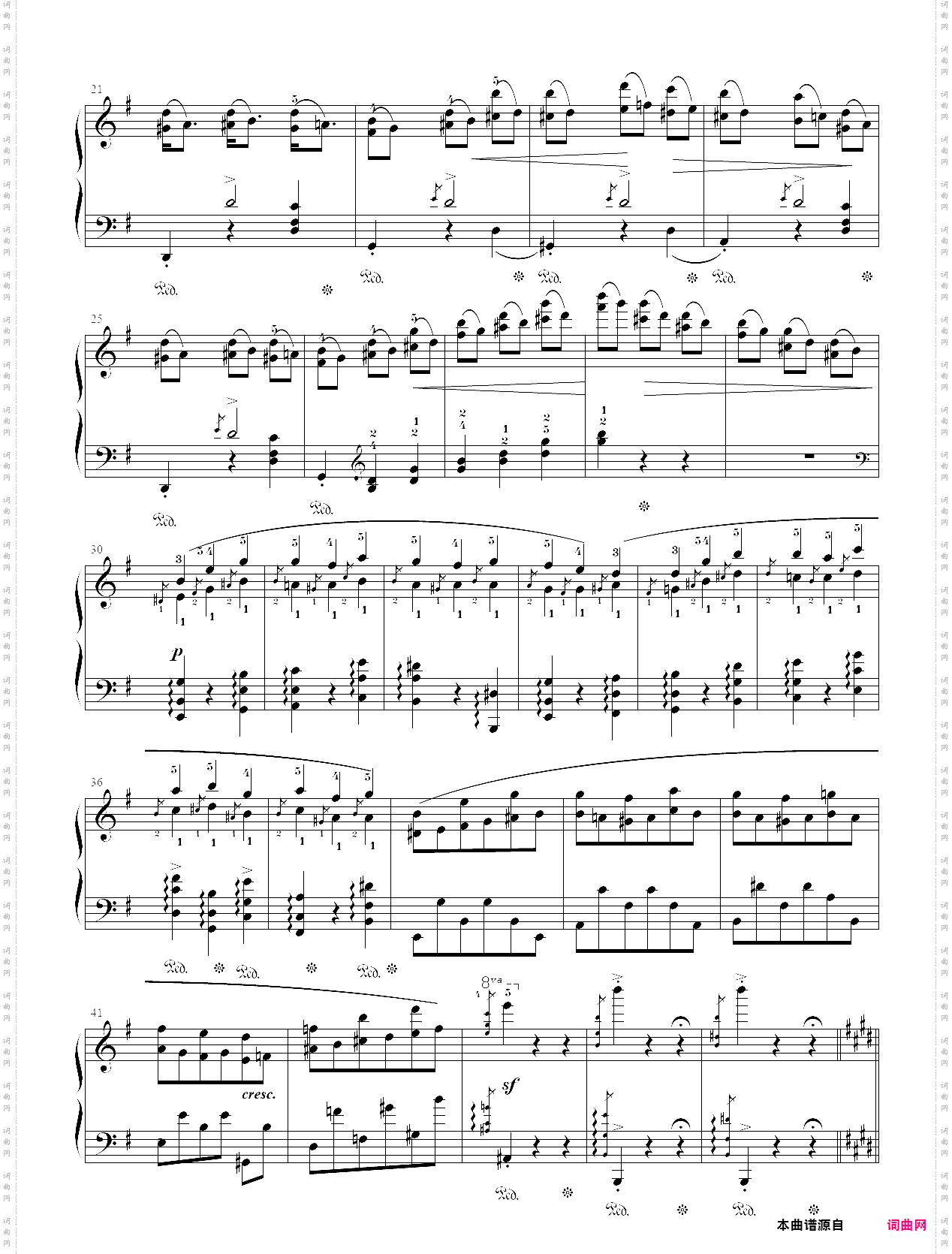 肖邦钢琴练习曲 op·25 no·5 错音