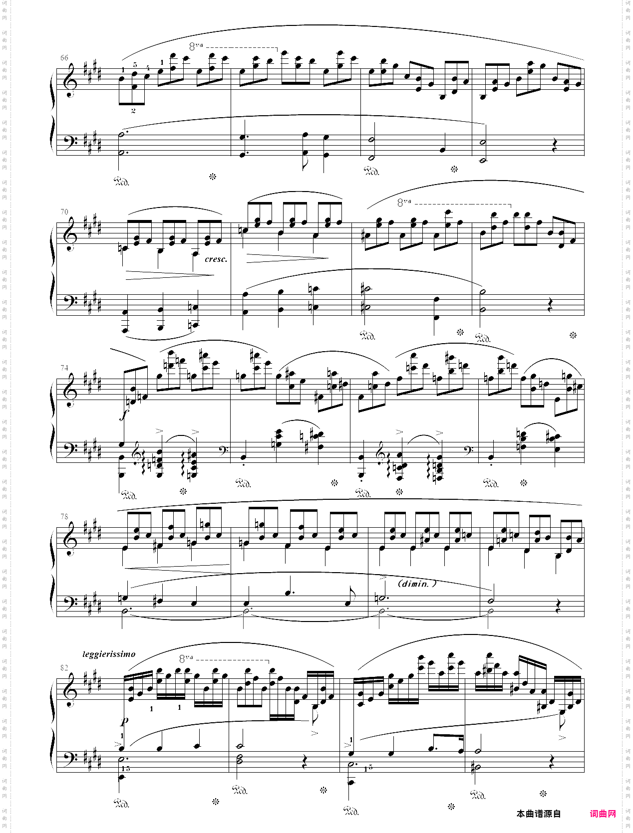 肖邦钢琴练习曲 op·25 no·5 错音