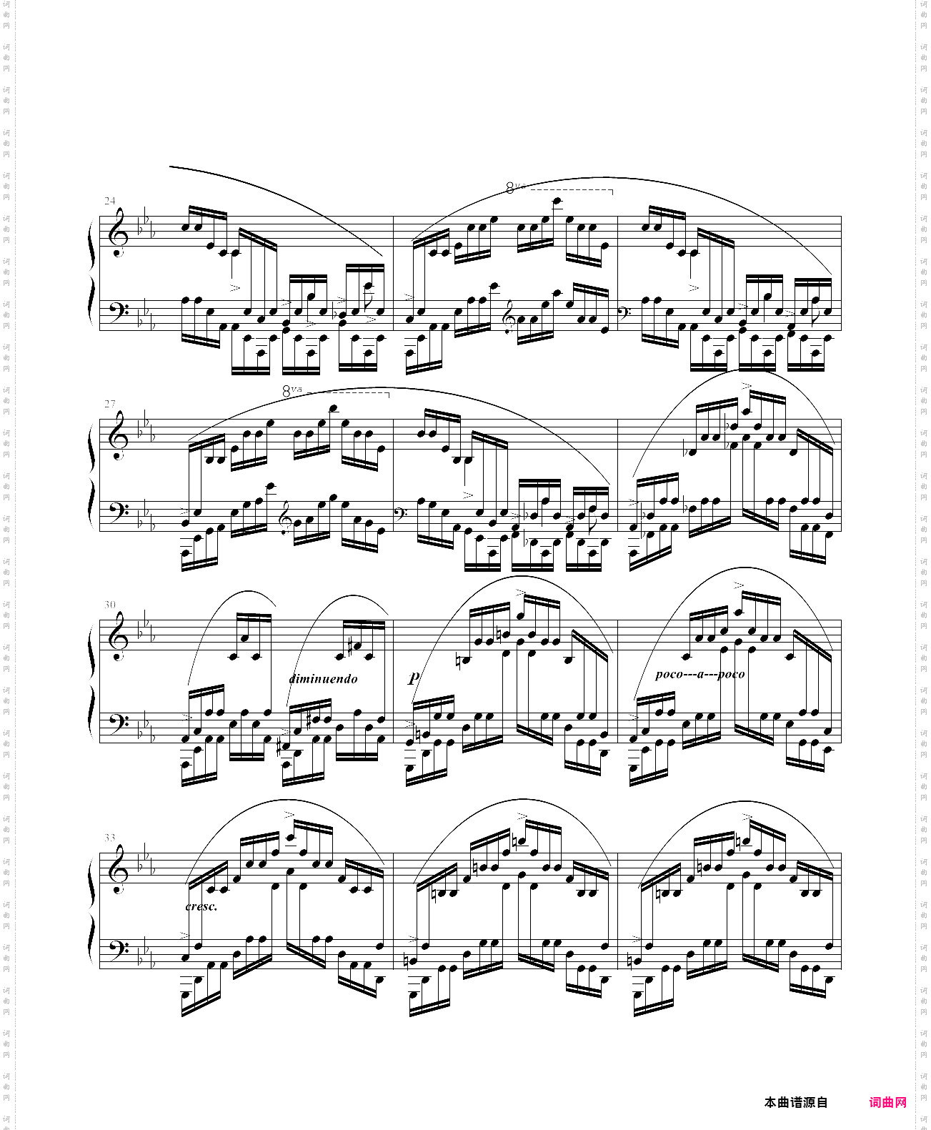 肖邦练习曲op·25 no·12 大海练习曲