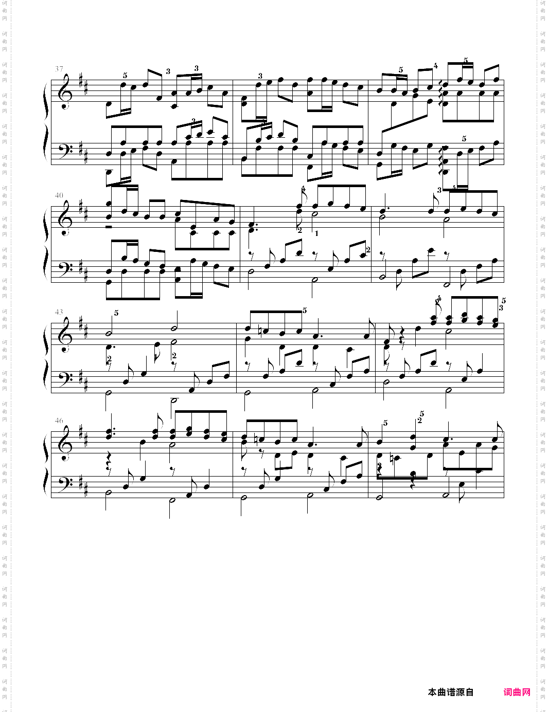 d大调卡农 - 原始版