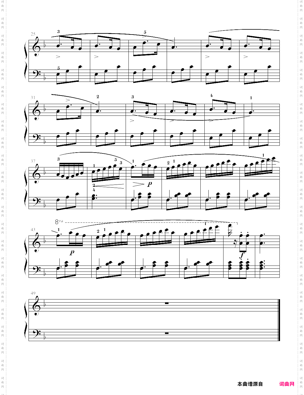 104、拜厄练习曲no·104《拜厄钢琴基本教程少儿教学版》【拜厄】-z0579