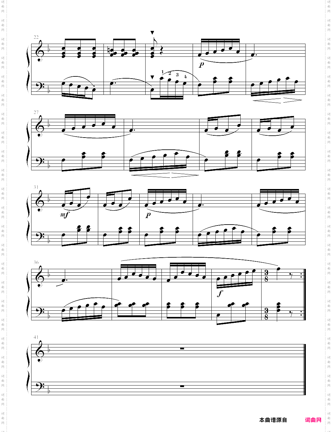 96、拜厄练习曲no·96《拜厄钢琴基本教程少儿教学版》【拜厄】-z0565