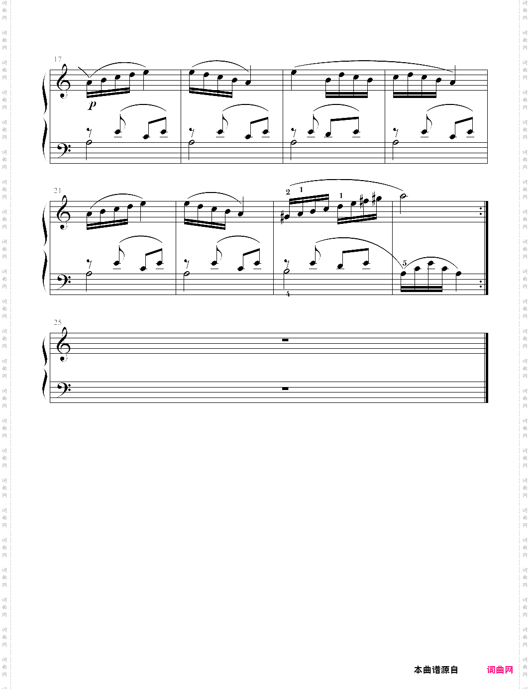 91、拜厄练习曲no·91《拜厄钢琴基本教程少儿教学版》【拜厄】-z0559