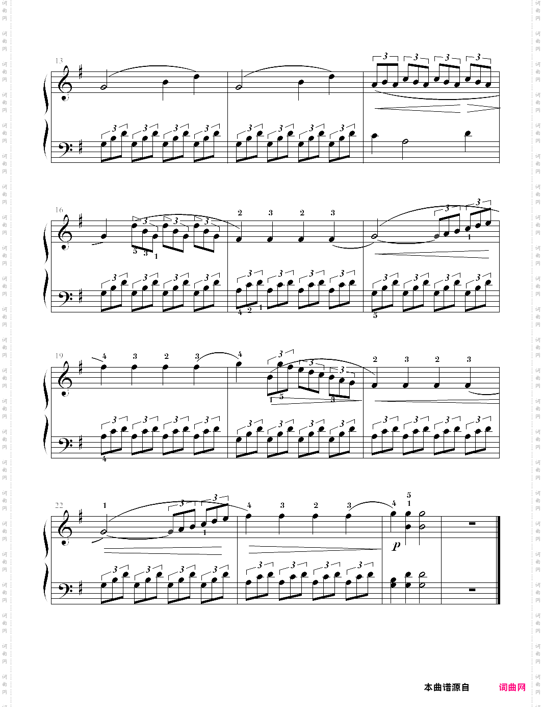 74、拜厄练习曲no·74《拜厄钢琴基本教程少儿教学版》【拜厄】-z0533