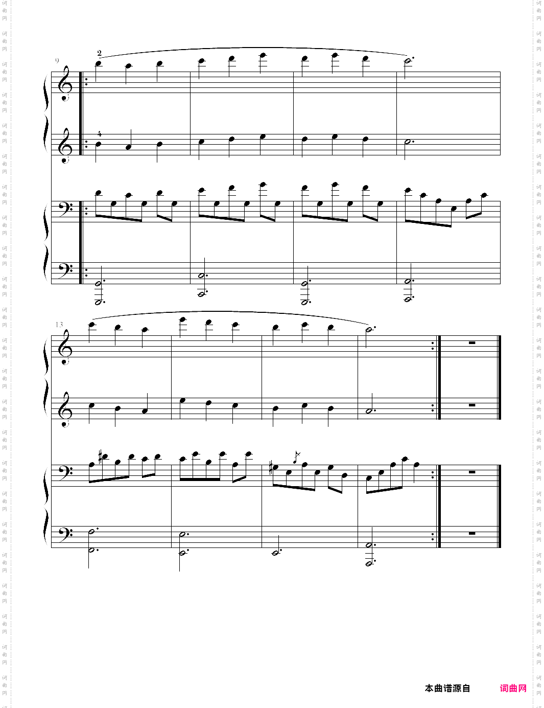 42、拜厄练习曲no·42《拜厄钢琴基本教程少儿教学版》【拜厄】-z0484