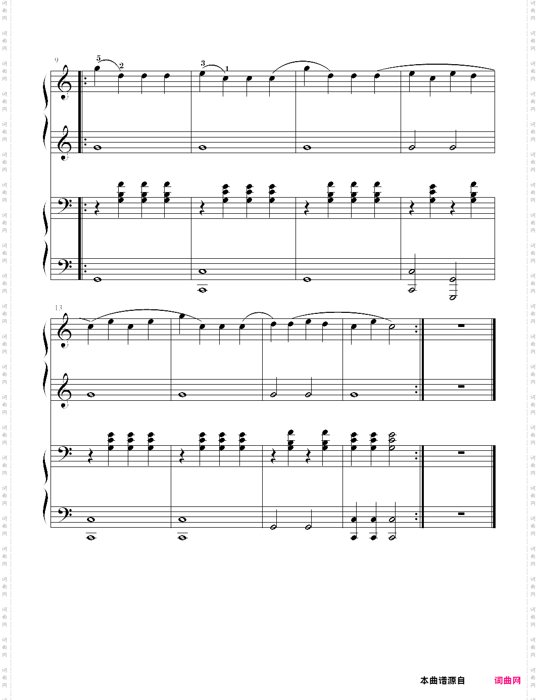 8、拜厄练习曲no·8《拜厄钢琴基本教程少儿教学版》【拜厄】-z0441