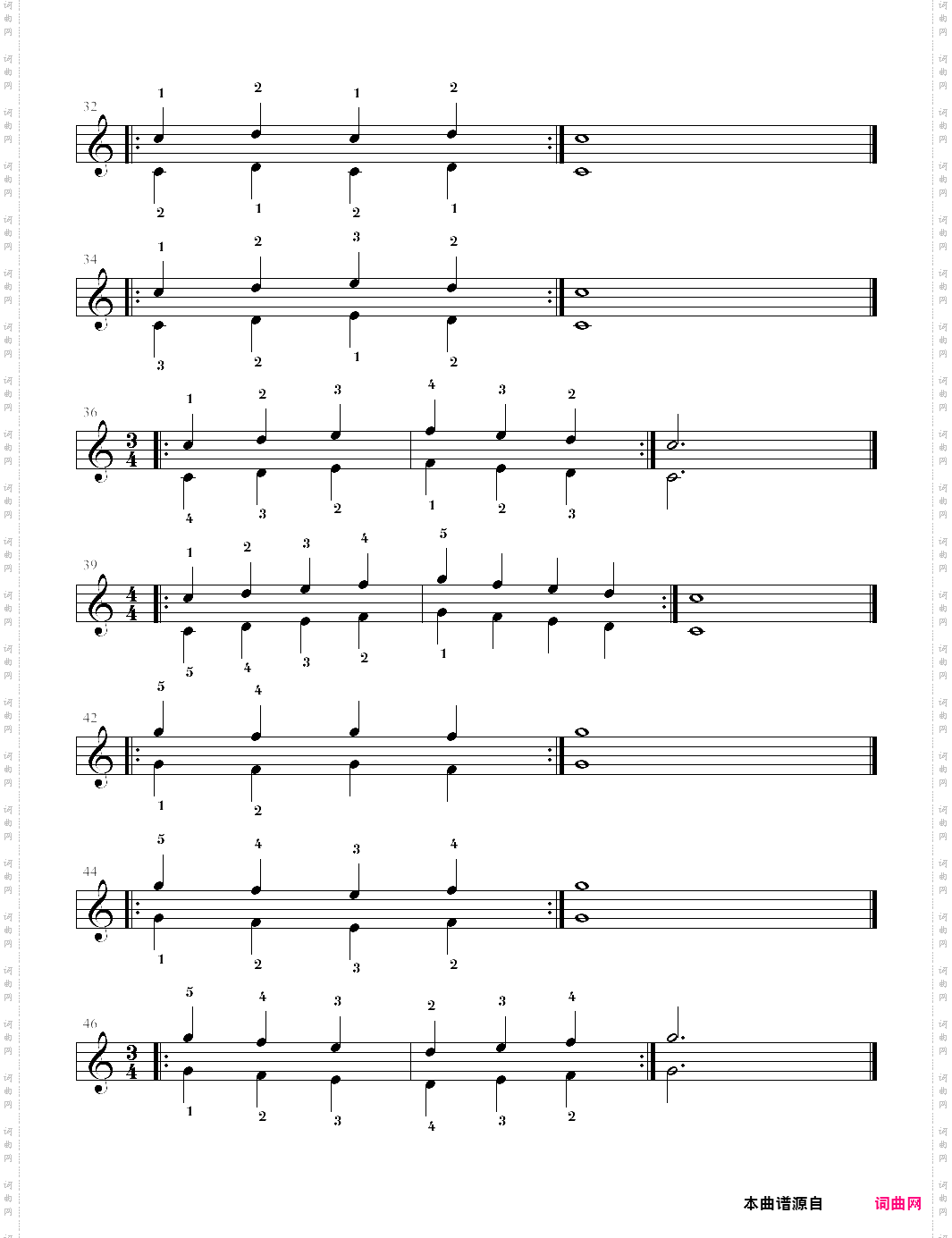 0-10、双手练习《拜厄钢琴基本教程少儿教学版》【拜厄】-z0410