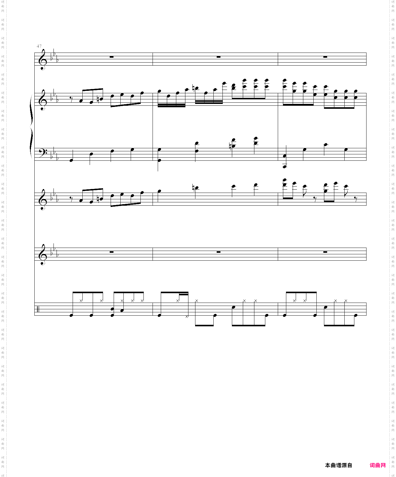 克罗地亚第三号狂想曲总谱