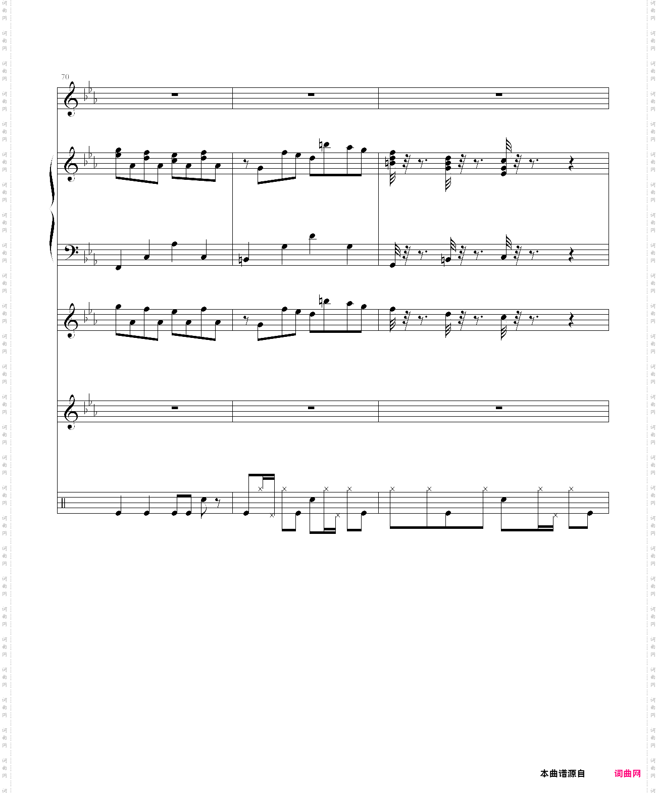 克罗地亚第三号狂想曲总谱