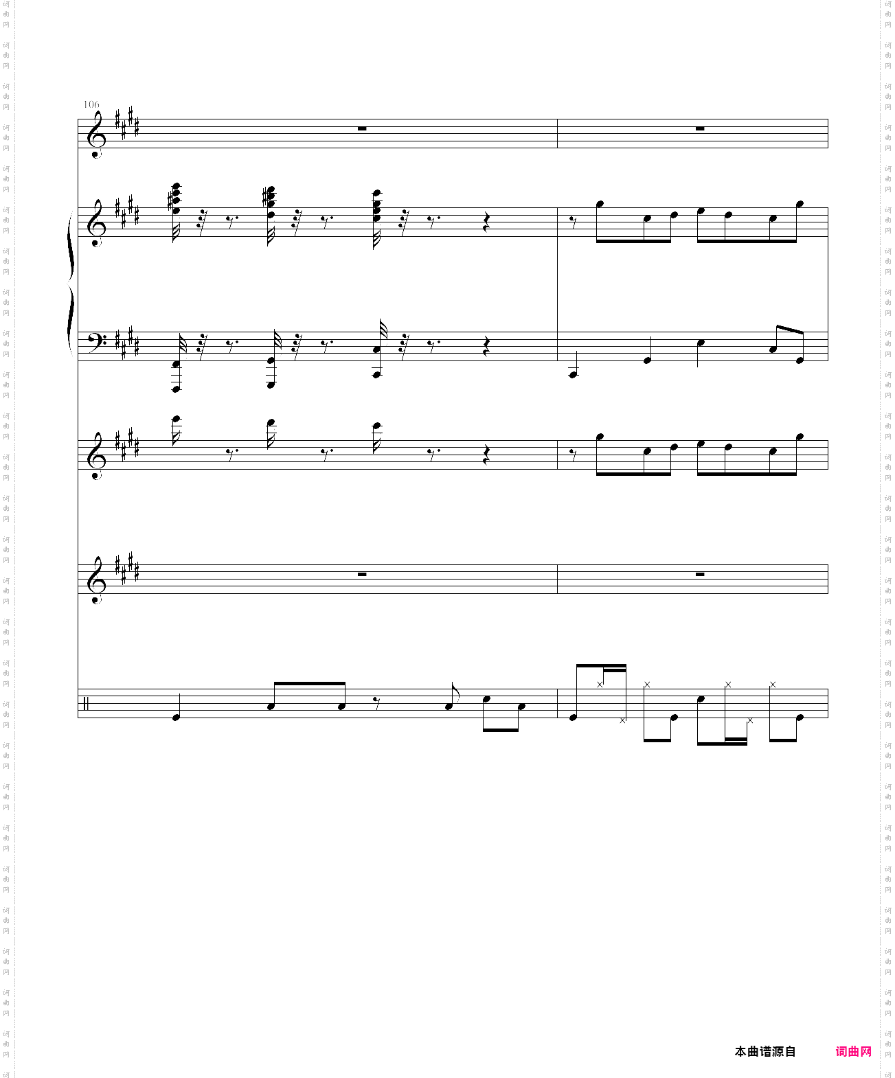 克罗地亚第三号狂想曲总谱