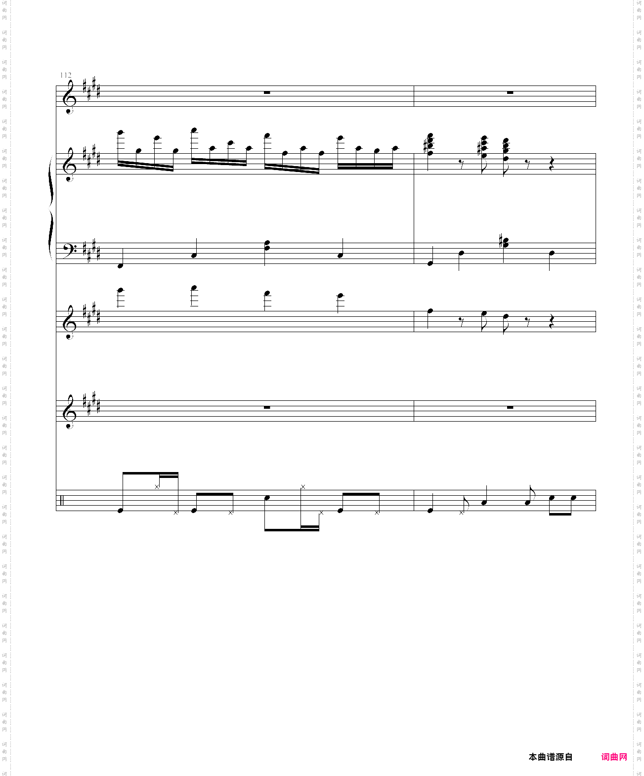 克罗地亚第三号狂想曲总谱