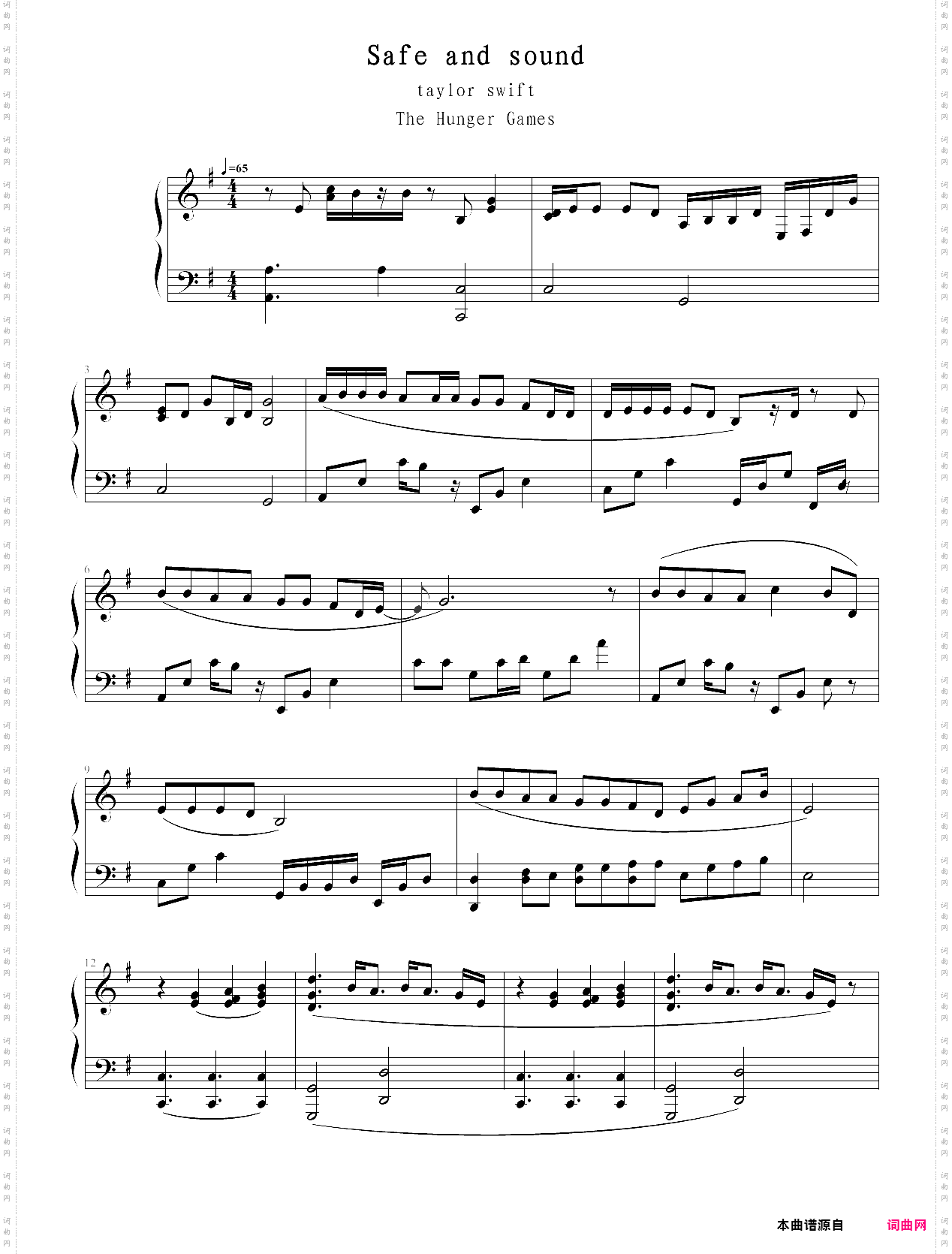 safe and sound-taylor swift
