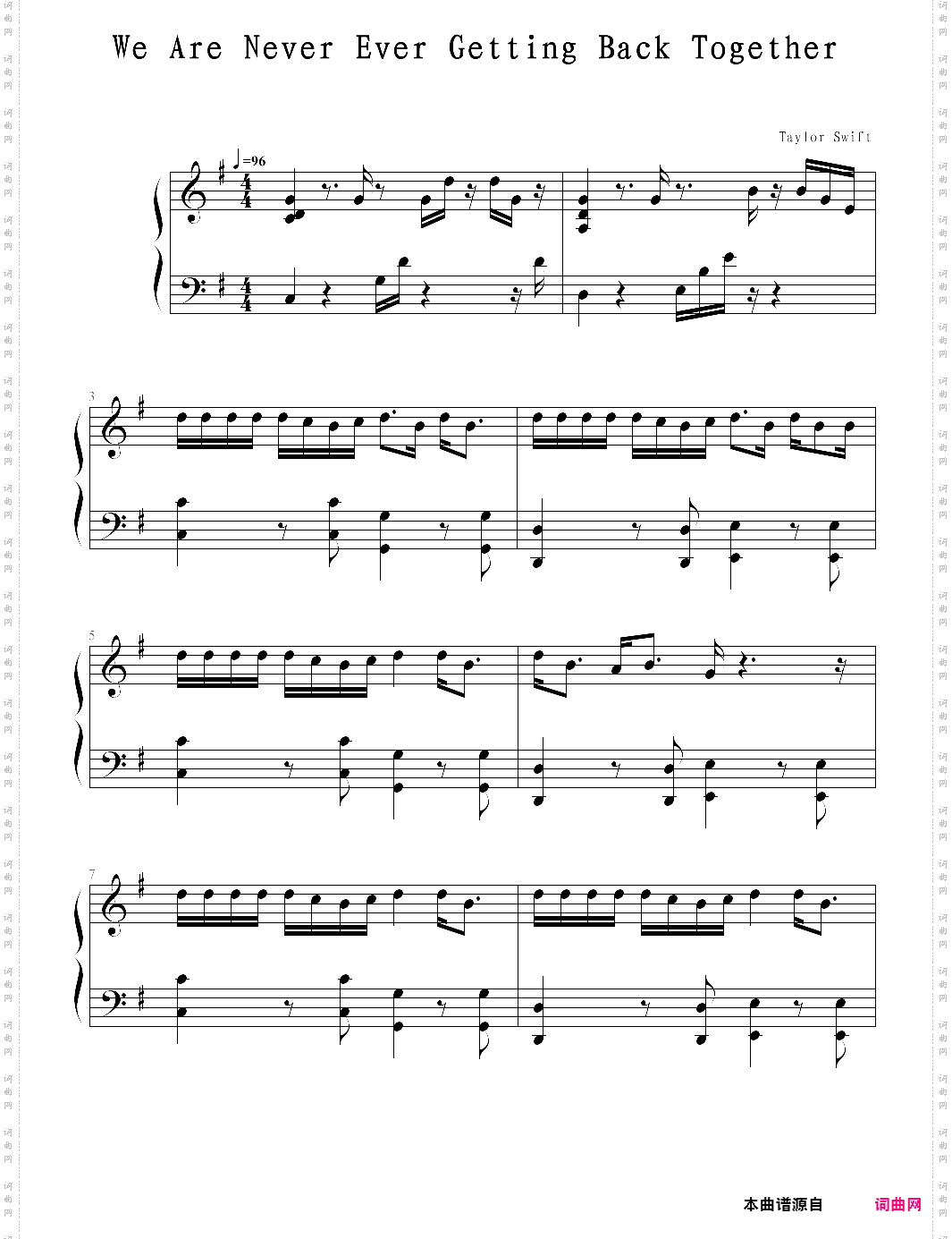 we are never ever getting back together-taylor swift