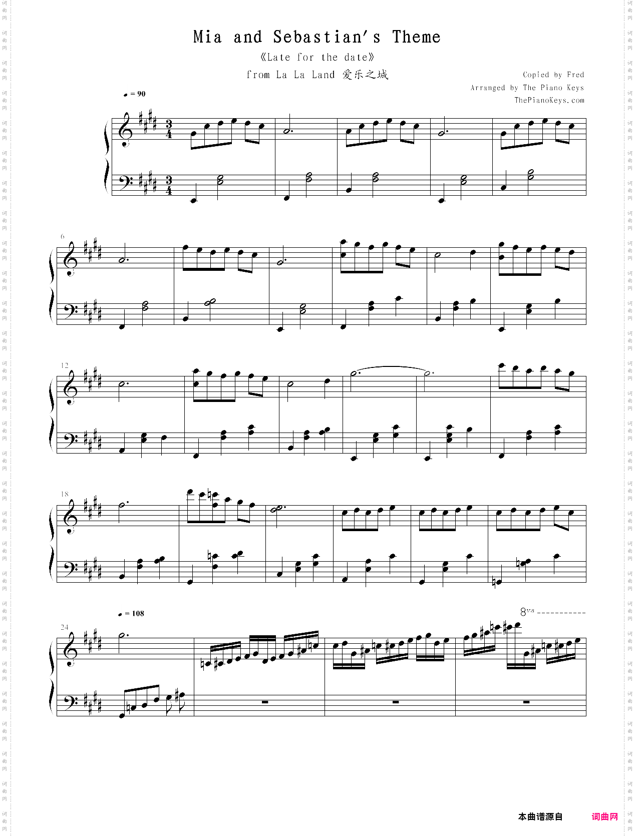 mia and sebastians theme la la land