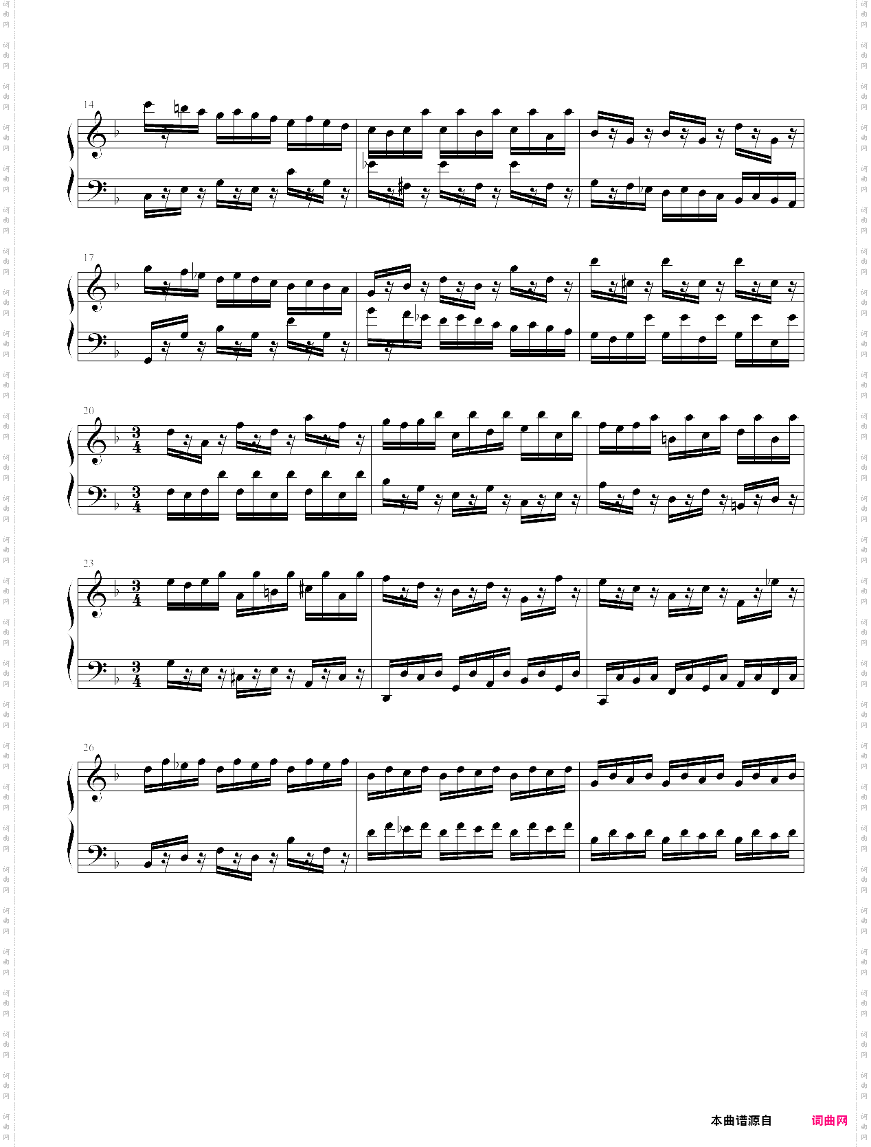 音协五级 复调性乐曲 巴赫 《二部创意曲》