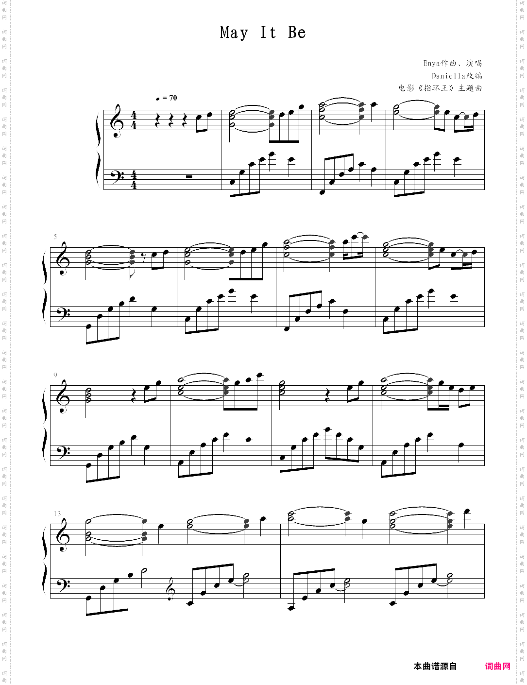 may it be电影魔戒主题曲
