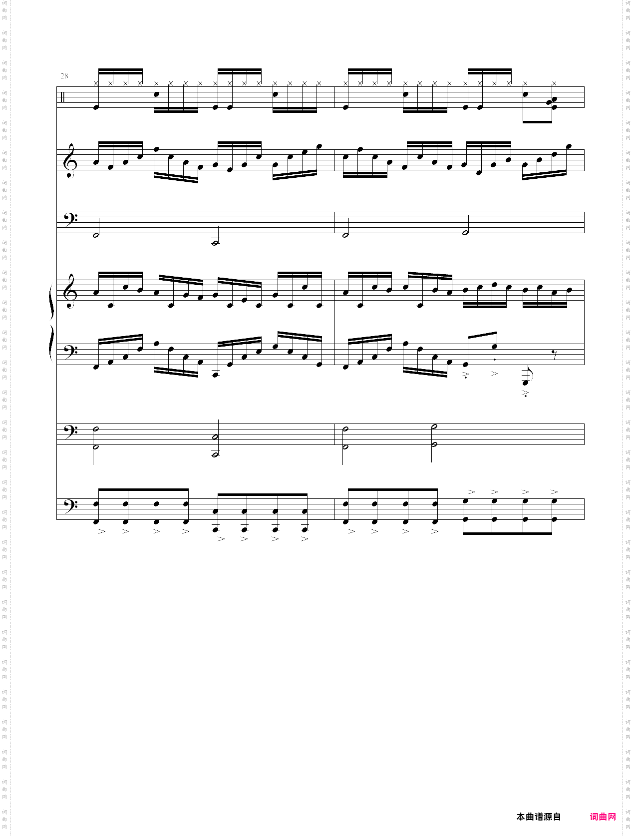 克罗地亚的卡农总谱完整版