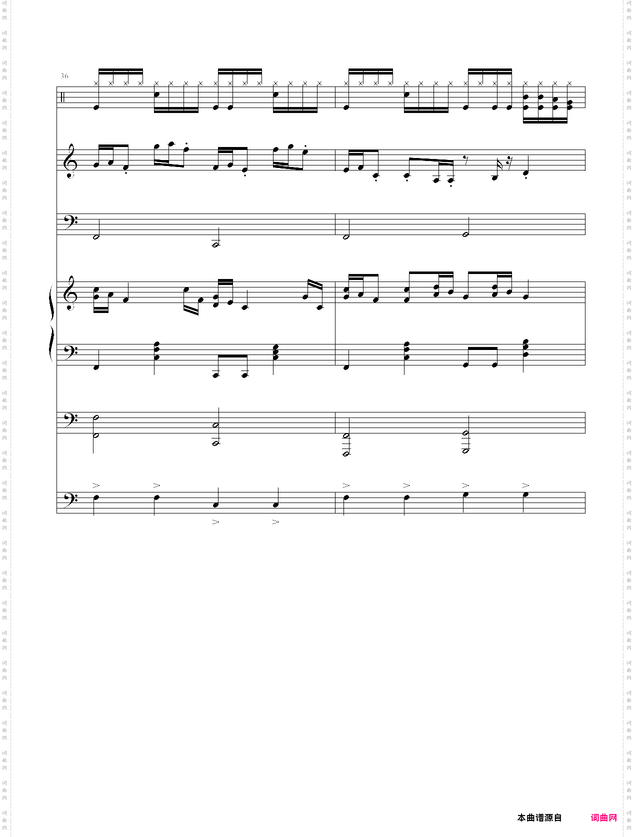 克罗地亚的卡农总谱完整版