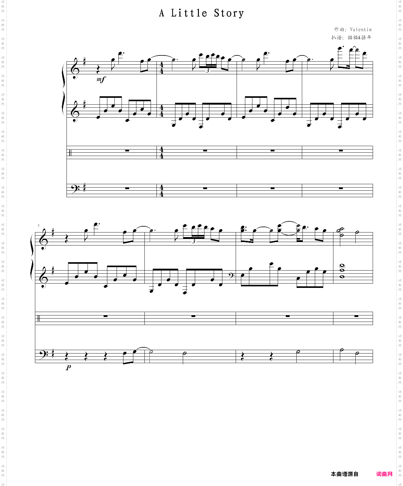 a little story总谱