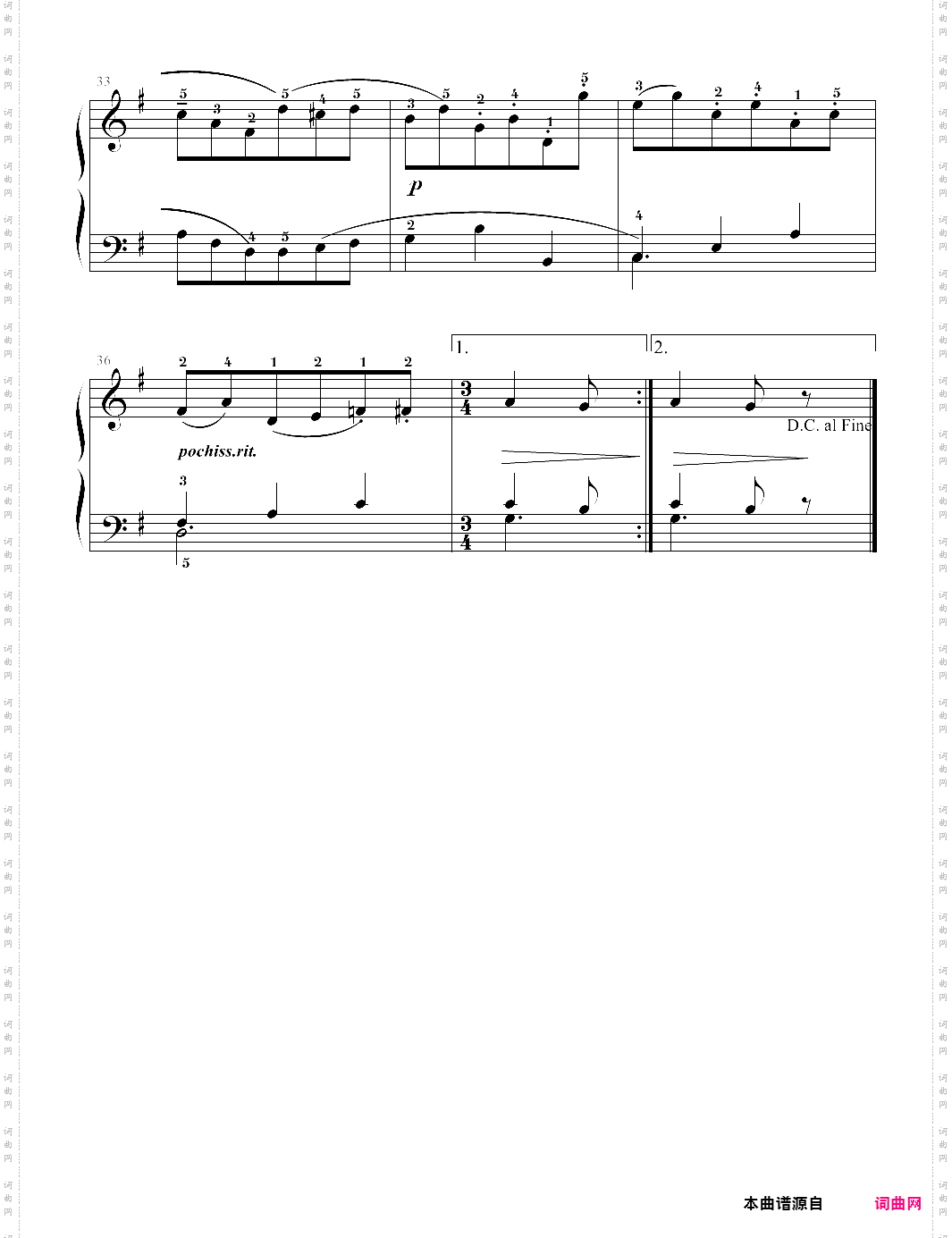 33 g大调小步舞曲舞曲形式，大汤3