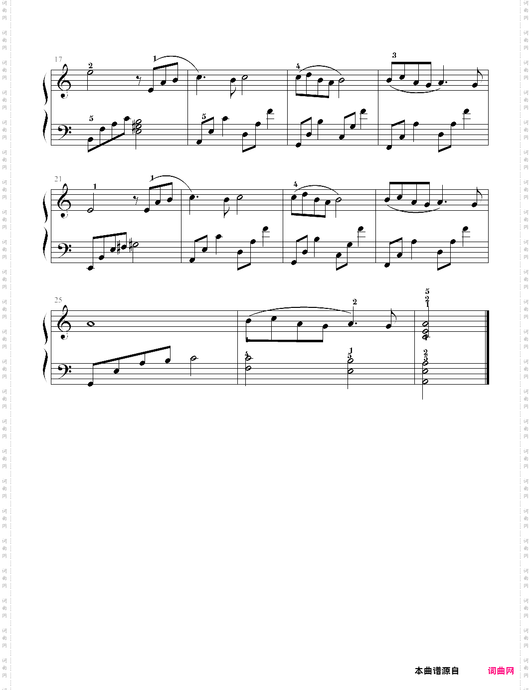 神秘园之歌 练习曲