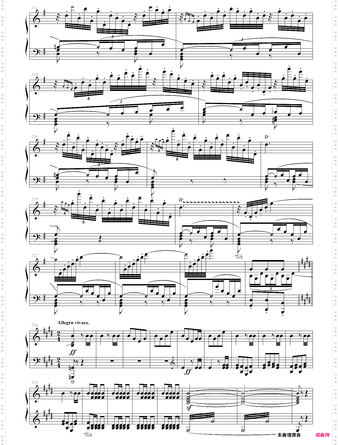 《威廉·退尔-序曲钢琴独奏完整版》-罗西尼