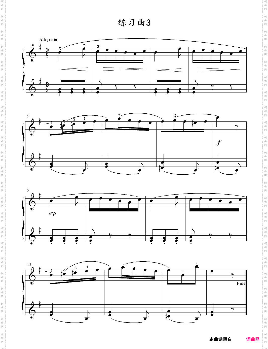 19 练习曲3_小汤7-约翰·汤普森简易钢琴教程7