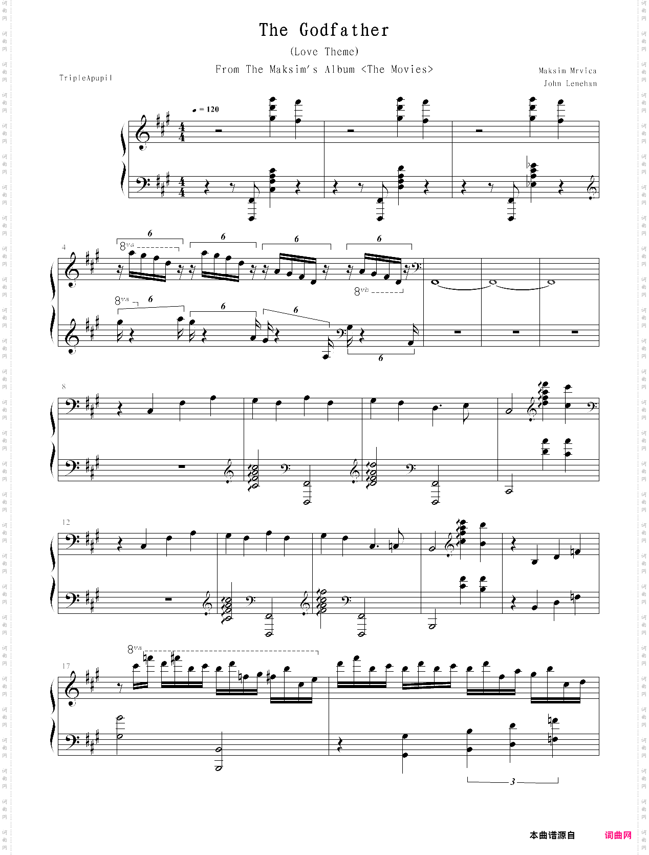 教父电影同名主题曲，the godfather love theme