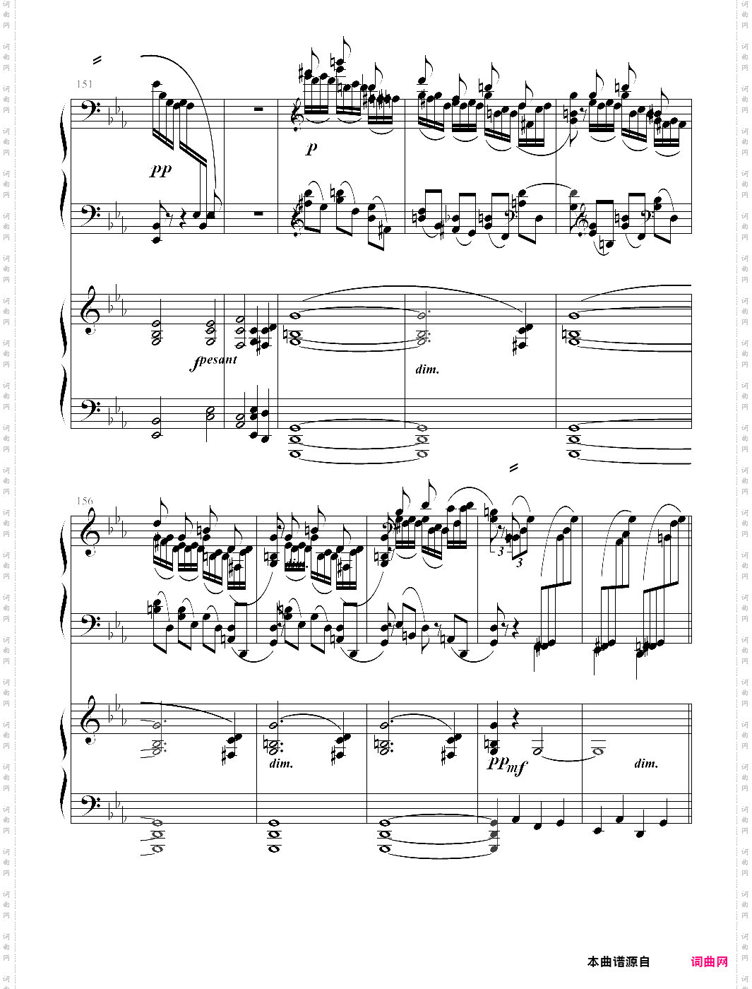 拉赫玛尼诺夫第二钢琴协奏曲第一乐章