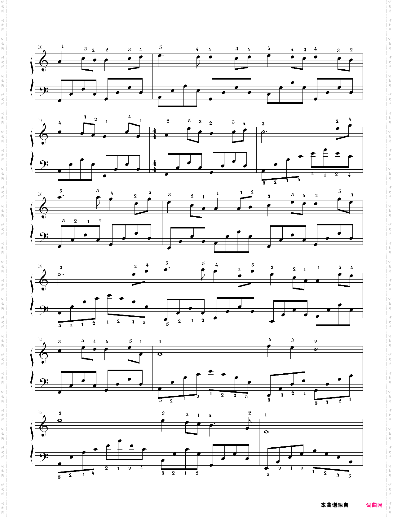 星月神话带指法简单版 戴尚辉 戴尚辉钢琴谱