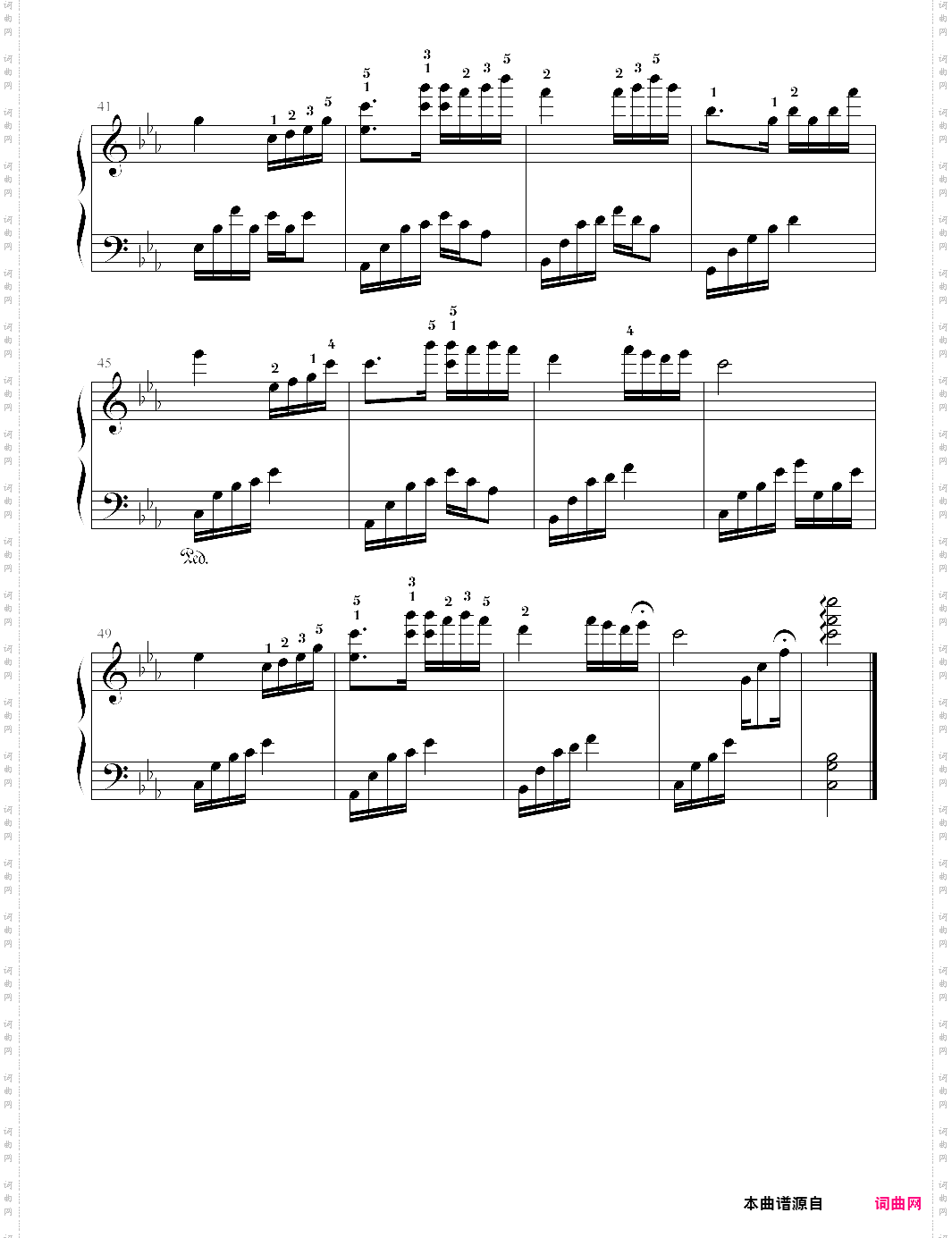 夜的钢琴曲5鸠玖标准扒谱版