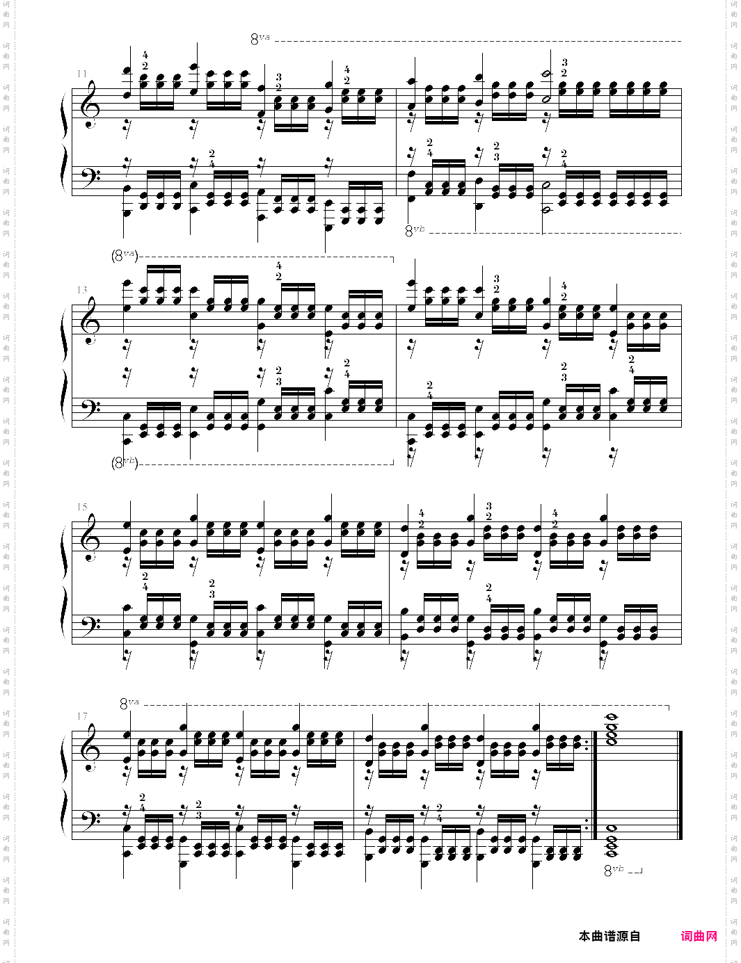 哈农钢琴练指法58