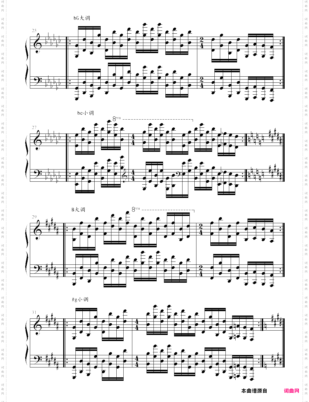 哈农钢琴练指法57