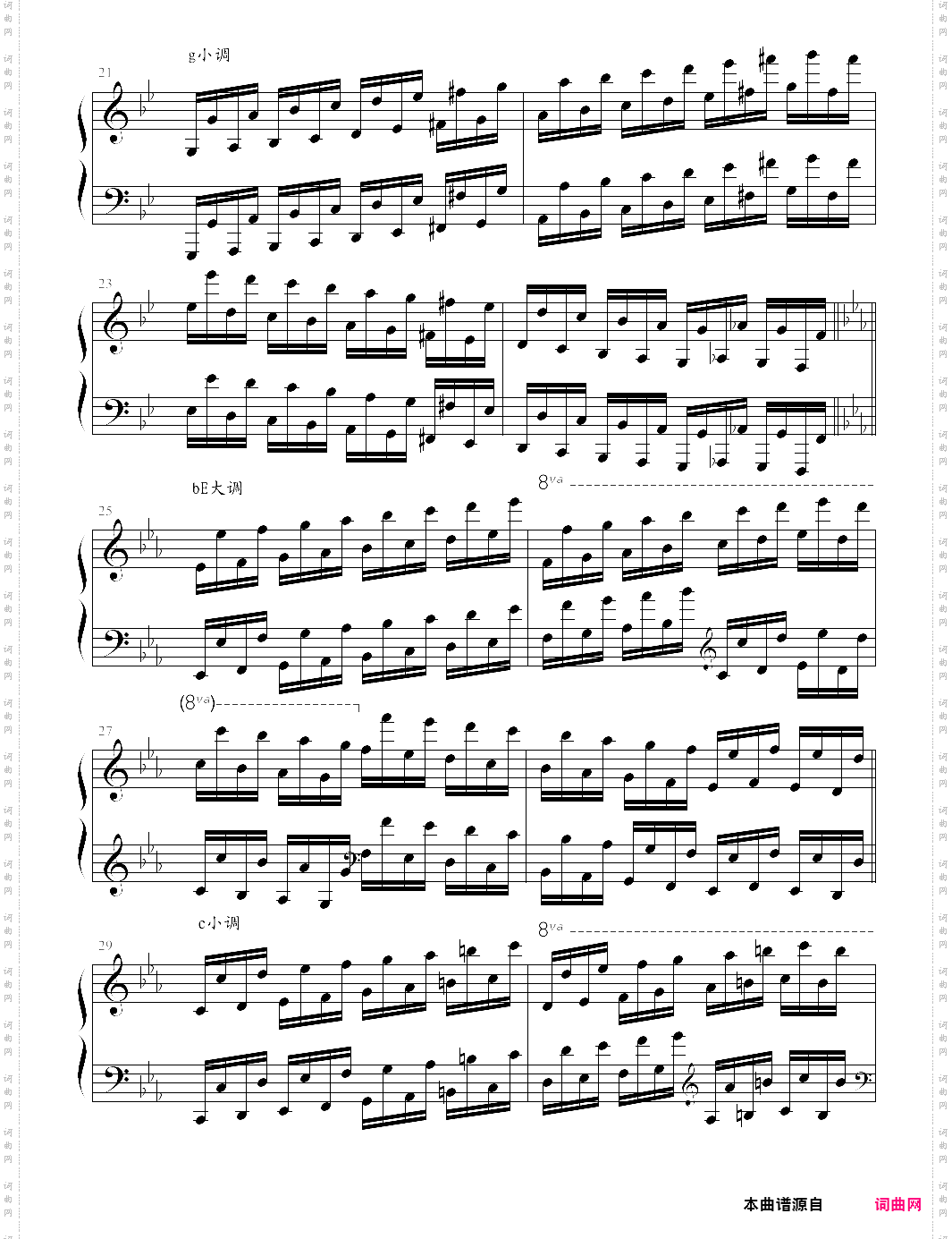 哈农钢琴练指法56