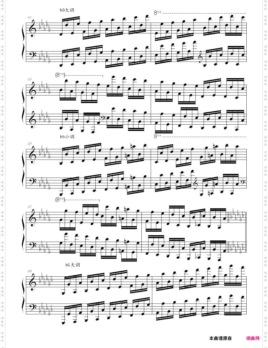 哈农钢琴练指法56