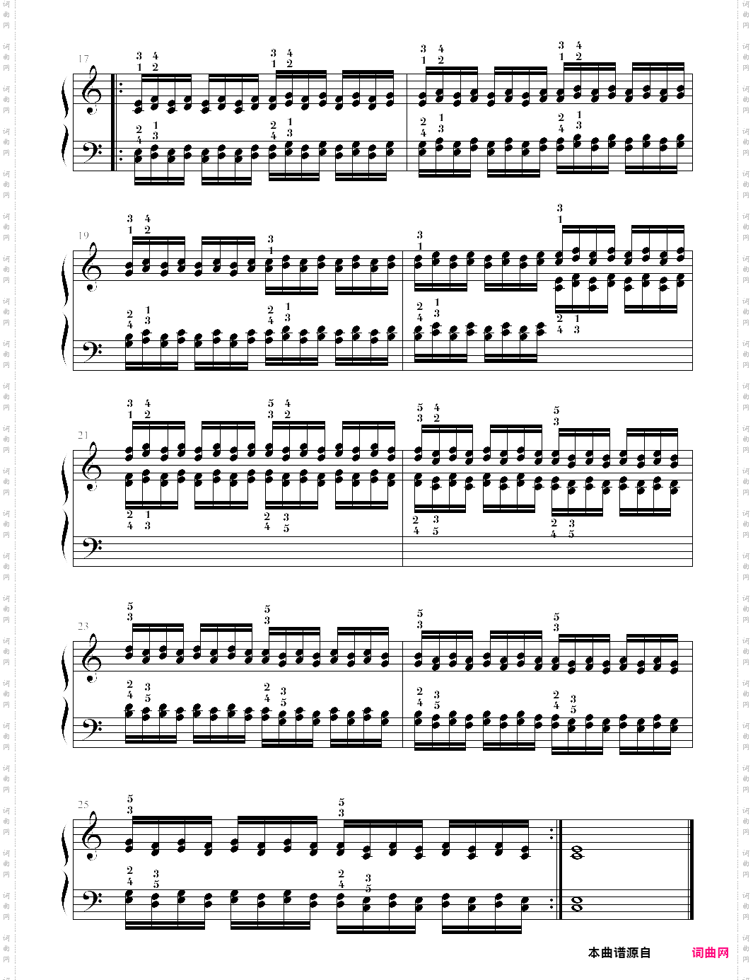 哈农钢琴练指法54