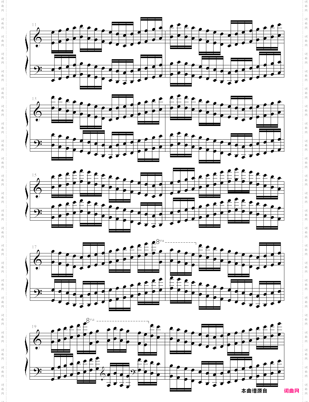 哈农钢琴练指法51