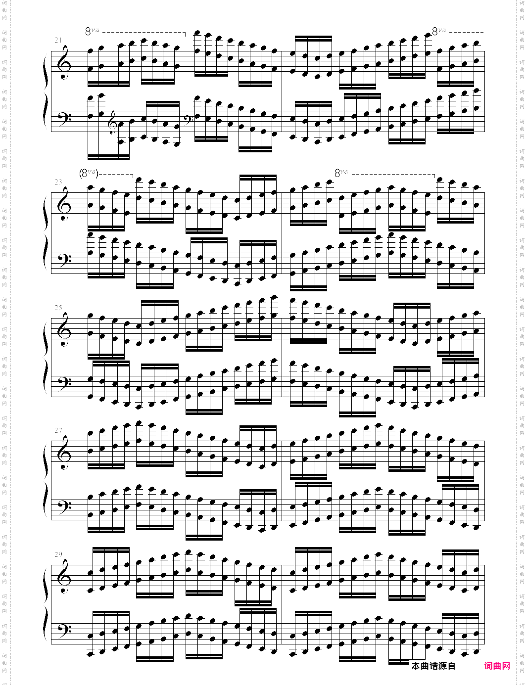 哈农钢琴练指法51