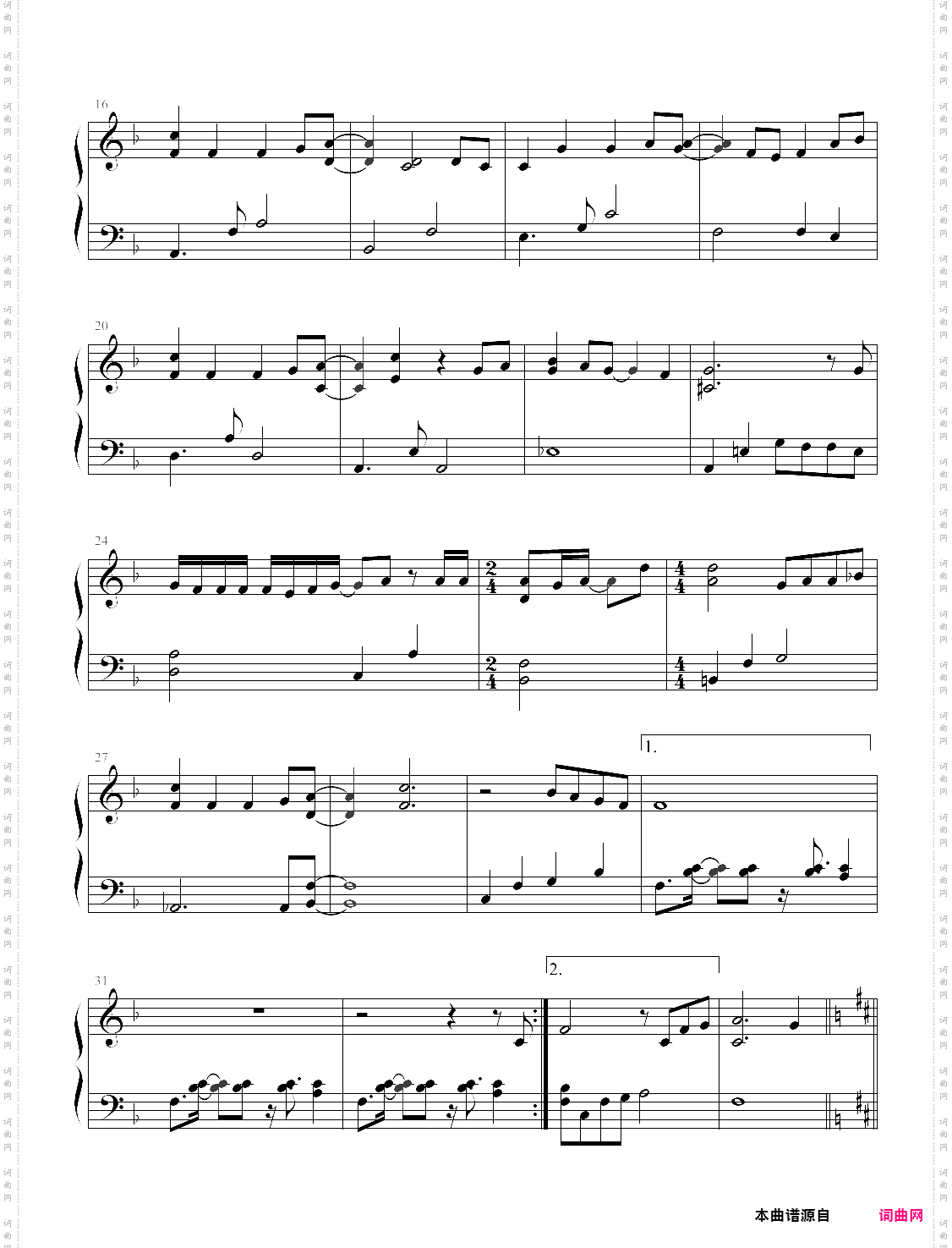 for the first time in foreverpiano solo 冰雪奇缘-插曲